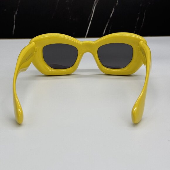 NEW LOEWE LW40117I 39A WOMEN SUNGLASSES YELLOW SQUARE LOEWE EYEWEAR - Picture 7 of 13